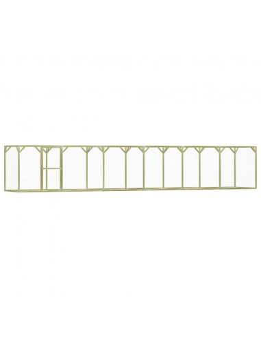 Pollaio 1,5x9x1,5 m in Legno di Pino Impregnato