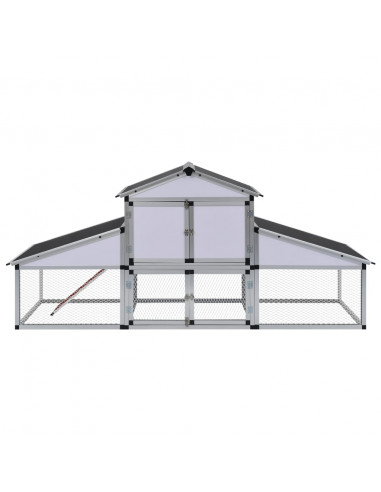 Pollaio con Rampe e Casetta di Nidificazione in Alluminio