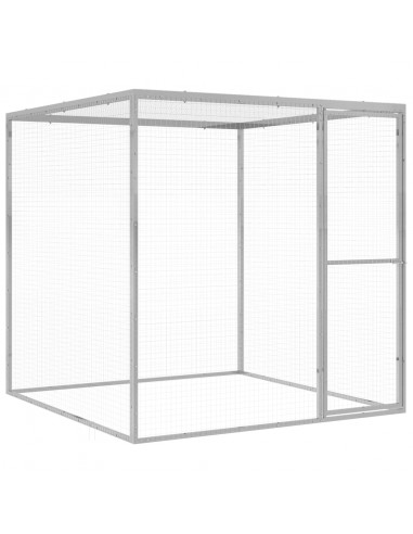 Gabbia per Gatti 1,5x1,5x1,5 m in Acciaio Zincato