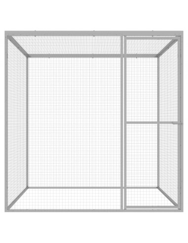 Gabbia per Gatti 1,5x1,5x1,5 m in Acciaio Zincato