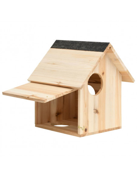 Casetta per Scoiattoli in Legno Massello di Abete 26x25x29 cm