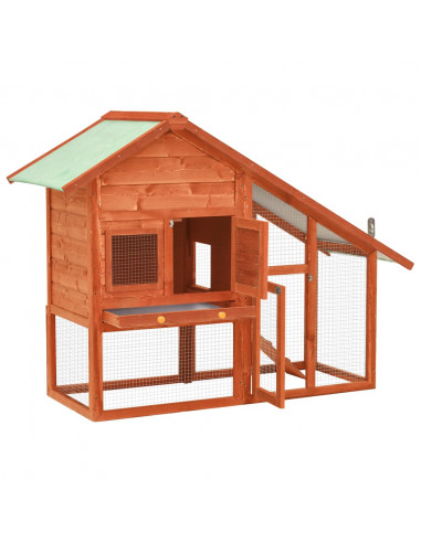 Conigliera 140x63x120 cm Legno Massello di Abete