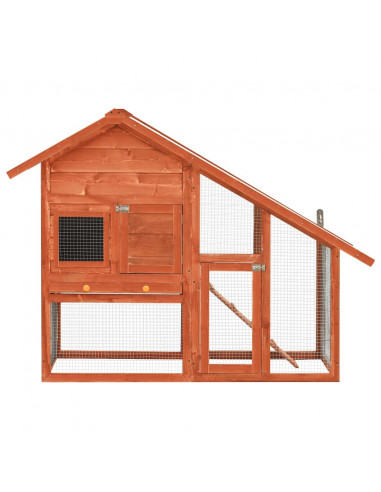 Conigliera 140x63x120 cm Legno Massello di Abete