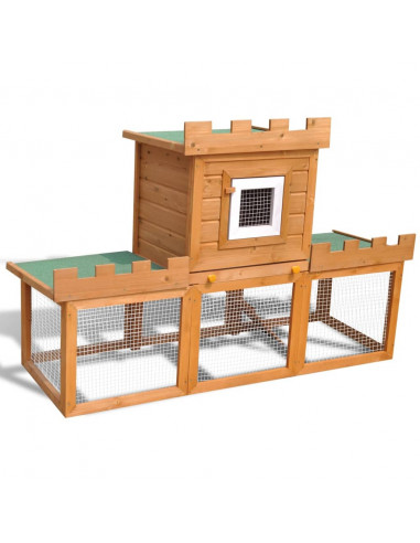 Conigliera all'Aperto Grande Gabbia Animali Piccoli Una Casetta
