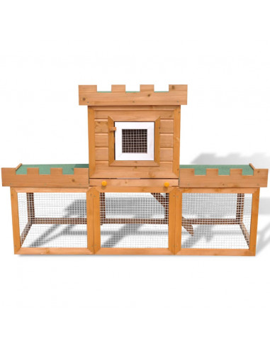 Conigliera all'Aperto Grande Gabbia Animali Piccoli Una Casetta