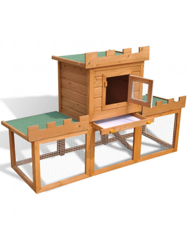 Conigliera all'Aperto Grande Gabbia Animali Piccoli Una Casetta