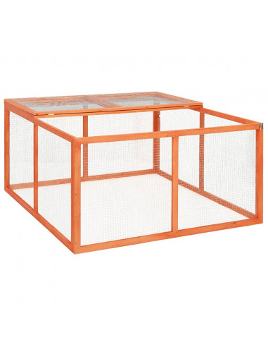 Conigliera 124x120x60 cm in Legno Massello di Abete