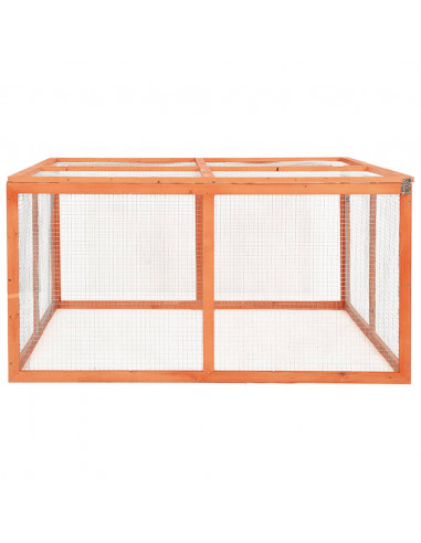 Conigliera 124x120x60 cm in Legno Massello di Abete