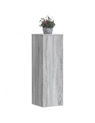 Supporto per Piante Grigio Sonoma 33x33x100 cm in Truciolato