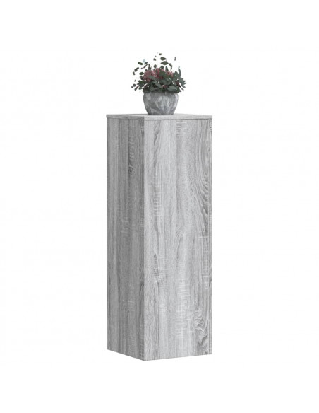 Supporto per Piante Grigio Sonoma 33x33x100 cm in Truciolato