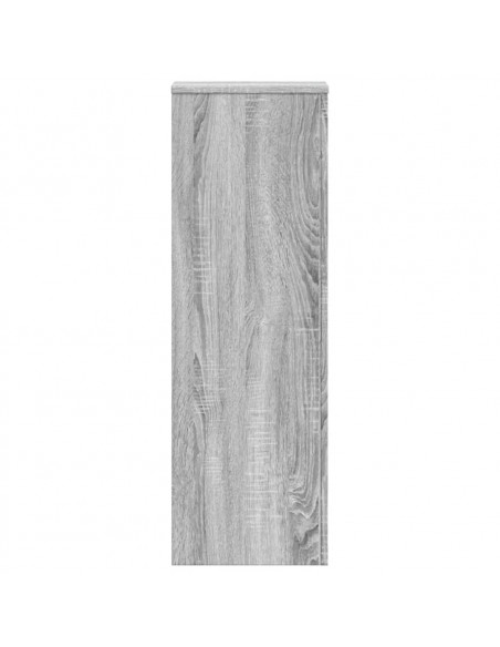 Supporto per Piante Grigio Sonoma 33x33x100 cm in Truciolato