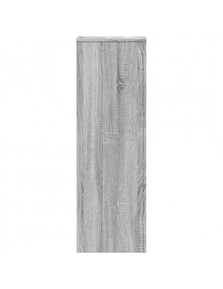 Supporto per Piante Grigio Sonoma 33x33x100 cm in Truciolato