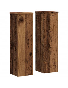 Supporti per Piante 2 pz Legno 17x17x60 cm Legno Multistrato 2