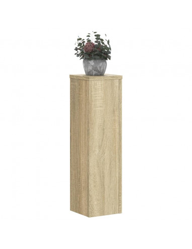 Supporti per Piante 2 pz Rovere 17x17x60 cm in Multistrato