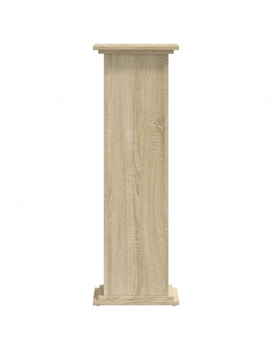 Supporto per Piante Rovere Sonoma 33x33x100cm Legno Multistrato