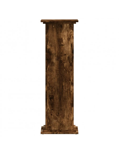 Supporto per Piante Rovere Fumo 33x33x100 cm in Truciolato