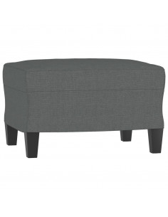Set di Divani 3 pz con Cuscini Grigio Scuro in Tessuto