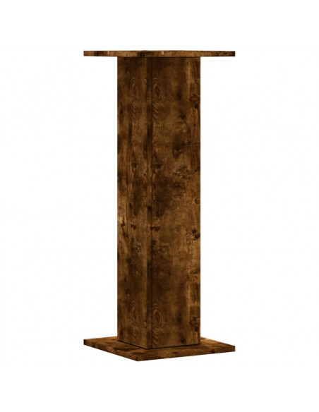 Supporti per Piante 2 pz Rovere Fumo 30x30x80 cm in Truciolato