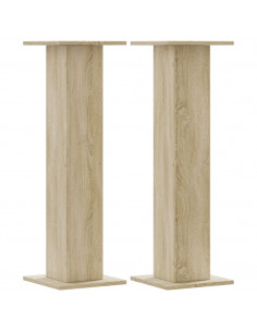 Supporti per Piante 2 pz Rovere Sonoma 30x30x95cm in Truciolato 2
