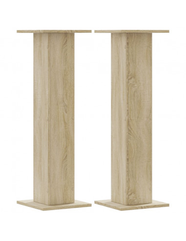 Supporti per Piante 2 pz Rovere Sonoma 30x30x95cm in Truciolato