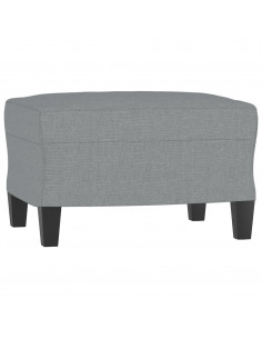 Set Divani 3 pz con Cuscini Grigio Chiaro in Tessuto