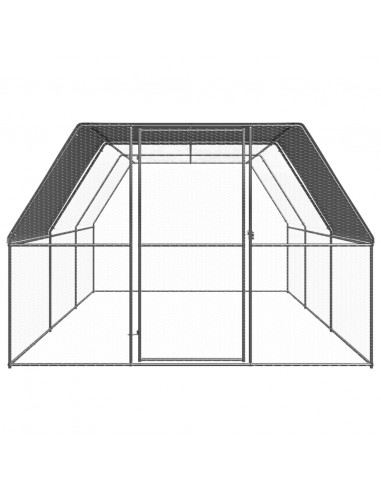 Pollaio per Esterni 3x6x2 m in Acciaio Zincato