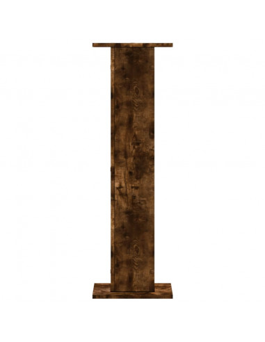 Supporti per Piante 2 pz Rovere Fumo 30x30x95 cm in Truciolato