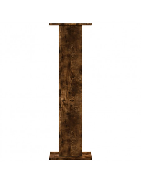 Supporti per Piante 2 pz Rovere Fumo 30x30x95 cm in Truciolato