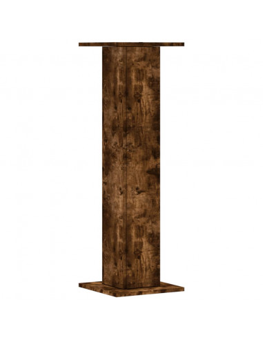 Supporti per Piante 2 pz Rovere Fumo 30x30x95 cm in Truciolato