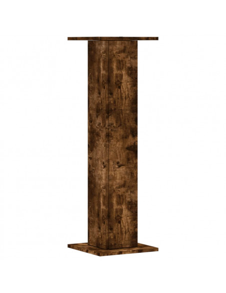 Supporti per Piante 2 pz Rovere Fumo 30x30x95 cm in Truciolato
