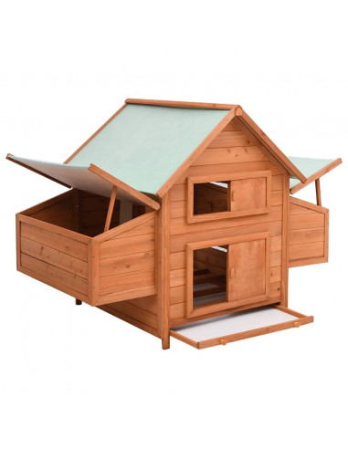 Pollaio 152x96x110 cm in Legno Massello di Abete