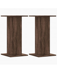 Supporti per Piante 2 pz Rovere Marrone 30x30x60 cm Truciolato 2