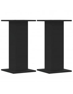 Supporti per Piante 2 pz Neri 30x30x60 cm Legno Multistrato 2