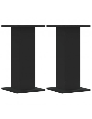 Supporti per Piante 2 pz Neri 30x30x60 cm Legno Multistrato