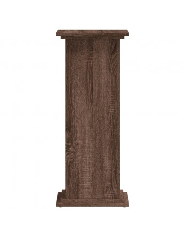 Supporto per Piante Rovere Marrone 33x33x80cm Legno Multistrato