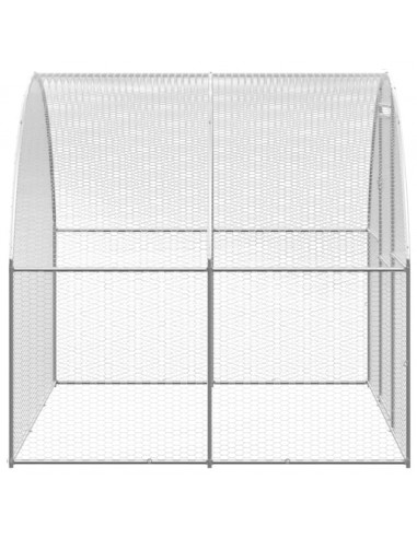 Pollaio da Esterno 3x2x2 m in Acciaio Zincato