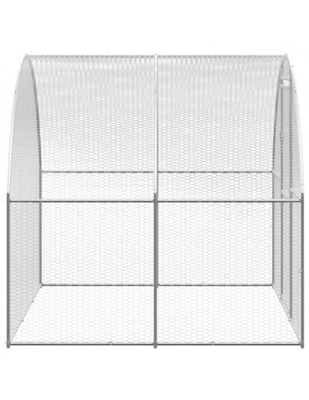 Pollaio da Esterno 3x2x2 m in Acciaio Zincato