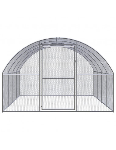 Pollaio per Esterni 3x4x2 m in Acciaio Zincato