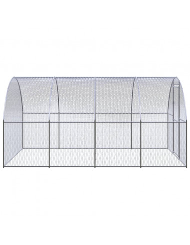 Pollaio per Esterni 3x4x2 m in Acciaio Zincato