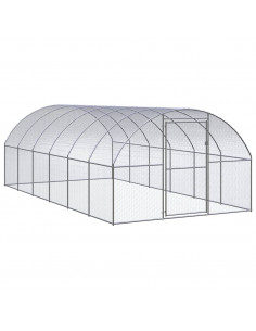 Pollaio per Esterni 3x6x2 m in Acciaio Zincato 2