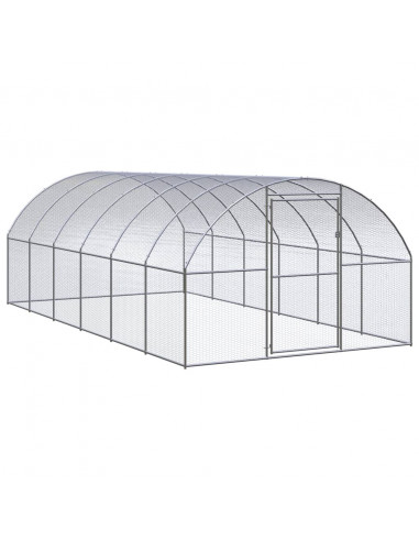 Pollaio per Esterni 3x6x2 m in Acciaio Zincato
