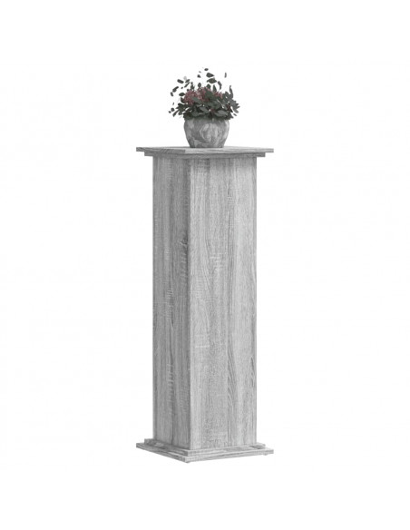 Supporto per Piante Grigio Sonoma 33x33x100 cm in Truciolato
