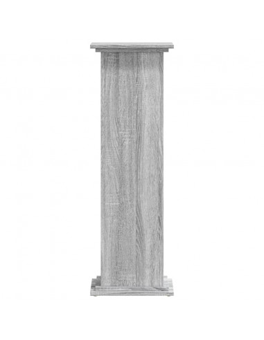 Supporto per Piante Grigio Sonoma 33x33x100 cm in Truciolato