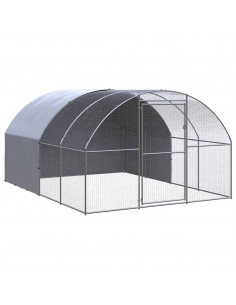 Pollaio per Esterni 3x4x2 m in Acciaio Zincato 2