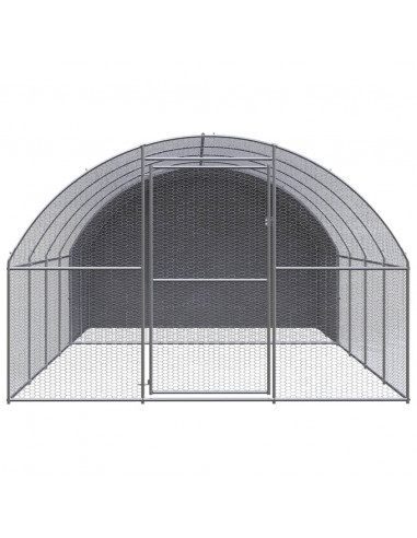 Pollaio per Esterni 3x4x2 m in Acciaio Zincato