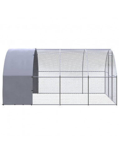 Pollaio per Esterni 3x4x2 m in Acciaio Zincato