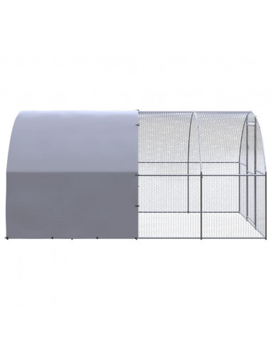 Pollaio per Esterni 3x4x2 m in Acciaio Zincato