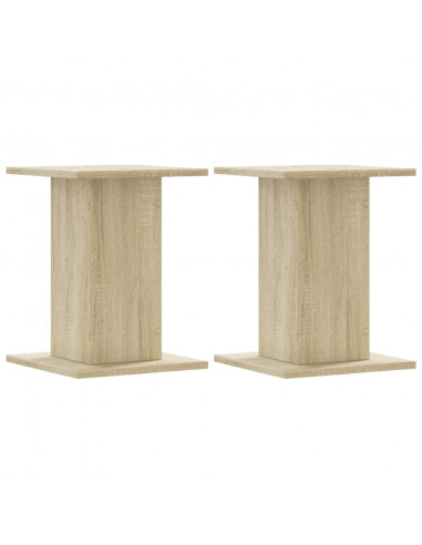 Supporti per Piante 2 pz Rovere Sonoma 17x17x60cm in Truciolato