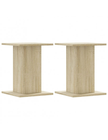 Supporti per Piante 2 pz Rovere Sonoma 17x17x60cm in Truciolato