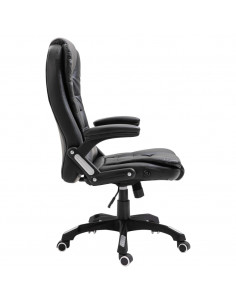 Sedia da Ufficio Nera in Similpelle
